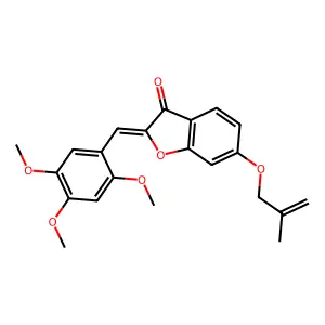 (Z)-6-((2-methylallyl)oxy)-2-(2,4,5-trimethoxybenzylidene)benzofuran-3(2H)-one structure
