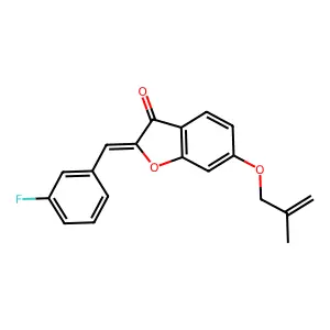 (Z)-2-(3-fluorobenzylidene)-6-((2-methylallyl)oxy)benzofuran-3(2H)-one structure