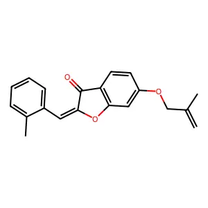 (Z)-6-((2-methylallyl)oxy)-2-(2-methylbenzylidene)benzofuran-3(2H)-one structure