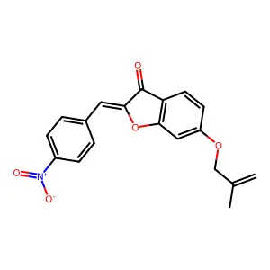 (Z)-6-((2-methylallyl)oxy)-2-(4-nitrobenzylidene)benzofuran-3(2H)-one structure