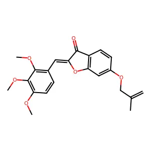 (Z)-6-((2-methylallyl)oxy)-2-(2,3,4-trimethoxybenzylidene)benzofuran-3(2H)-one structure