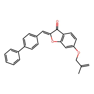 6-(2-Methylprop-2-enyloxy)-2-[(4-phenylphenyl)methylene]benzo[b]furan-3-one structure