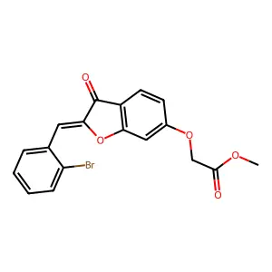 (Z)-methyl 2-((2-(2-bromobenzylidene)-3-oxo-2,3-dihydrobenzofuran-6-yl)oxy)acetate structure