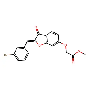 (Z)-methyl 2-((2-(3-bromobenzylidene)-3-oxo-2,3-dihydrobenzofuran-6-yl)oxy)acetate structure