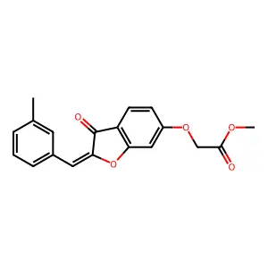 (Z)-methyl 2-((2-(3-methylbenzylidene)-3-oxo-2,3-dihydrobenzofuran-6-yl)oxy)acetate structure