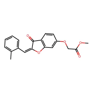 (Z)-methyl 2-((2-(2-methylbenzylidene)-3-oxo-2,3-dihydrobenzofuran-6-yl)oxy)acetate structure
