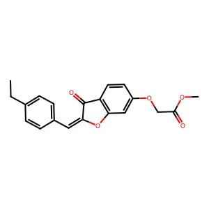 Methyl 2-{2-[(4-ethylphenyl)methylene]-3-oxobenzo[3,4-b]furan-6-yloxy}acetate structure
