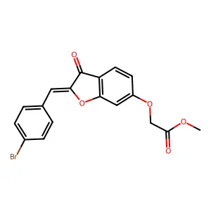 (Z)-methyl 2-((2-(4-bromobenzylidene)-3-oxo-2,3-dihydrobenzofuran-6-yl)oxy)acetate structure