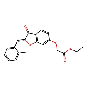 (Z)-ethyl 2-((2-(2-methylbenzylidene)-3-oxo-2,3-dihydrobenzofuran-6-yl)oxy)acetate structure