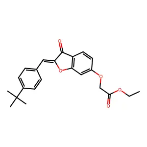 ethyl {[(2Z)-2-(4-tert-butylbenzylidene)-3-oxo-2,3-dihydro-1-benzofuran-6-yl]oxy}acetate structure