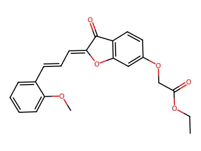 ethyl 2-(((Z)-2-((E)-3-(2-methoxyphenyl)allylidene)-3-oxo-2,3-dihydrobenzofuran-6-yl)oxy)acetate structure