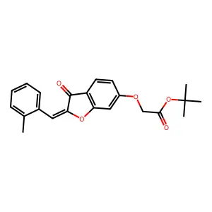 (Z)-tert-butyl 2-((2-(2-methylbenzylidene)-3-oxo-2,3-dihydrobenzofuran-6-yl)oxy)acetate structure