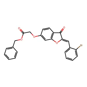 benzyl {[(2Z)-2-(2-bromobenzylidene)-3-oxo-2,3-dihydro-1-benzofuran-6-yl]oxy}acetate structure