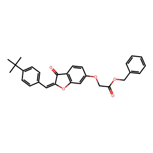 benzyl {[(2Z)-2-(4-tert-butylbenzylidene)-3-oxo-2,3-dihydro-1-benzofuran-6-yl]oxy}acetate structure