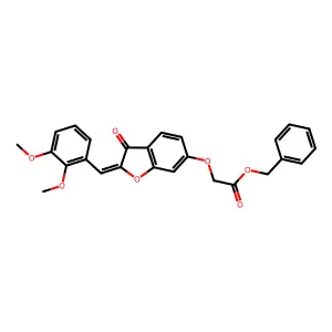 (Z)-benzyl 2-((2-(2,3-dimethoxybenzylidene)-3-oxo-2,3-dihydrobenzofuran-6-yl)oxy)acetate structure
