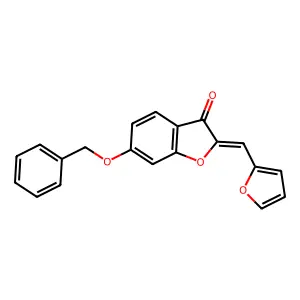 (Z)-6-(benzyloxy)-2-(furan-2-ylmethylene)benzofuran-3(2H)-one structure