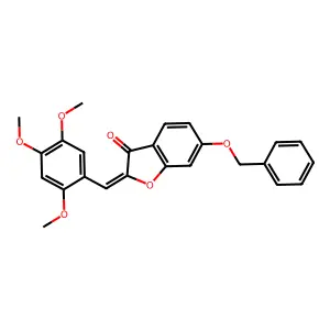 6-(Phenylmethoxy)-2-[(2,4,5-trimethoxyphenyl)methylene]benzo[b]furan-3-one structure