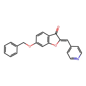 (Z)-6-(benzyloxy)-2-(pyridin-4-ylmethylene)benzofuran-3(2H)-one structure