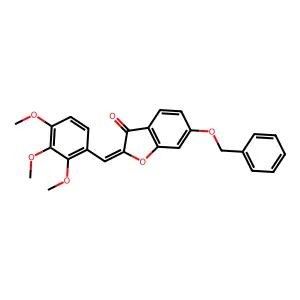 (Z)-6-(benzyloxy)-2-(2,3,4-trimethoxybenzylidene)benzofuran-3(2H)-one structure
