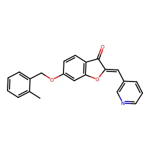 (Z)-6-((2-methylbenzyl)oxy)-2-(pyridin-3-ylmethylene)benzofuran-3(2H)-one structure