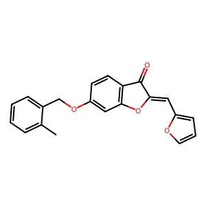 (Z)-2-(furan-2-ylmethylene)-6-((2-methylbenzyl)oxy)benzofuran-3(2H)-one structure