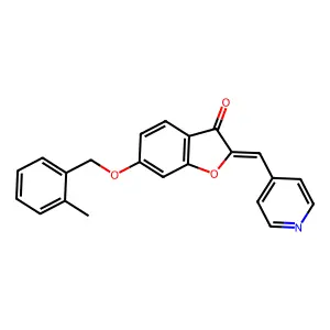 (Z)-6-((2-methylbenzyl)oxy)-2-(pyridin-4-ylmethylene)benzofuran-3(2H)-one structure