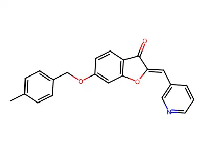 (Z)-6-((4-methylbenzyl)oxy)-2-(pyridin-3-ylmethylene)benzofuran-3(2H)-one structure