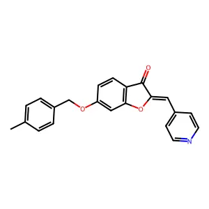(Z)-6-((4-methylbenzyl)oxy)-2-(pyridin-4-ylmethylene)benzofuran-3(2H)-one structure