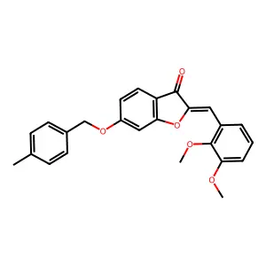 (2Z)-2-(2,3-dimethoxybenzylidene)-6-[(4-methylbenzyl)oxy]-1-benzofuran-3(2H)-one structure