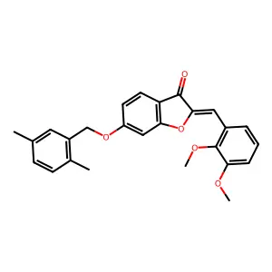 (2Z)-2-(2,3-dimethoxybenzylidene)-6-[(2,5-dimethylbenzyl)oxy]-1-benzofuran-3(2H)-one structure