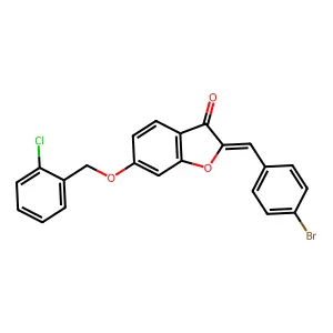 2-[(4-Bromophenyl)methylene]-6-[(2-chlorophenyl)methoxy]benzo[b]furan-3-one structure