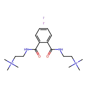 Ammonium, isophthaloylbis(iminoethylene)bis(trimethyl-, diiodide structure