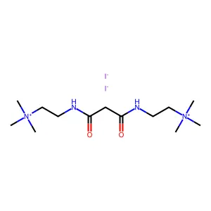 Ammonium, malonylbis(iminoethylene)bis(trimethyl-, diiodide structure