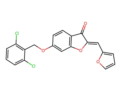 6-[(2,6-Dichlorophenyl)methoxy]-2-(2-furylmethylene)benzo[b]furan-3-one structure