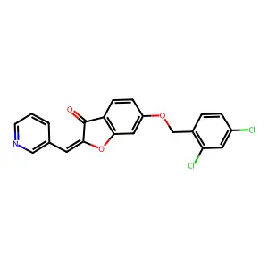 6-[(2,4-Dichlorophenyl)methoxy]-2-(3-pyridylmethylene)benzo[b]furan-3-one structure