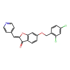 6-[(2,4-Dichlorophenyl)methoxy]-2-(4-pyridylmethylene)benzo[b]furan-3-one structure