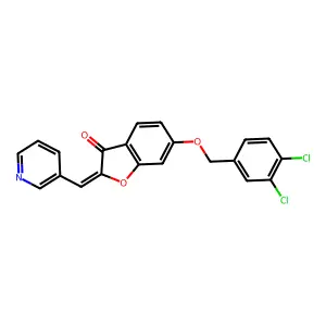 6-[(3,4-Dichlorophenyl)methoxy]-2-(3-pyridylmethylene)benzo[b]furan-3-one structure