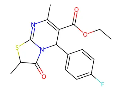 5-(4-Fluoro-phenyl)-2,7-dimethyl-3-oxo-2,3-dihydro-5H-thiazolo[3,2-a]pyrimidine- structure