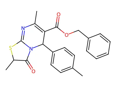 benzyl 2,7-dimethyl-5-(4-methylphenyl)-3-oxo-2,3-dihydro-5H-[1,3]thiazolo[3,2-a]pyrimidine-6-carboxylate structure