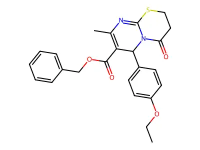 benzyl 6-(4-ethoxyphenyl)-8-methyl-4-oxo-3,4-dihydro-2H,6H-pyrimido[2,1-b][1,3]thiazine-7-carboxylate structure