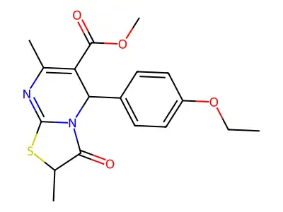 methyl 5-(4-ethoxyphenyl)-2,7-dimethyl-3-oxo-2,3-dihydro-5H-[1,3]thiazolo[3,2-a]pyrimidine-6-carboxylate structure