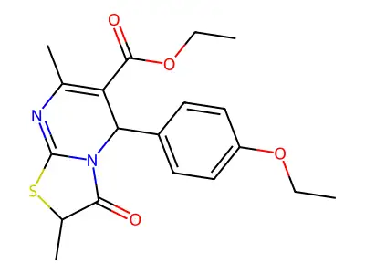 ethyl 5-(4-ethoxyphenyl)-2,7-dimethyl-3-oxo-2,3-dihydro-5H-[1,3]thiazolo[3,2-a]pyrimidine-6-carboxylate structure