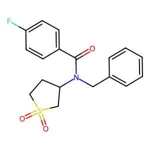 N-benzyl-N-(1,1-dioxidotetrahydrothiophen-3-yl)-4-fluorobenzamide structure