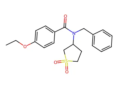 N-benzyl-N-(1,1-dioxidotetrahydrothiophen-3-yl)-4-ethoxybenzamide structure