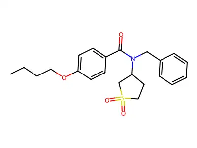 N-benzyl-4-butoxy-N-(1,1-dioxidotetrahydrothiophen-3-yl)benzamide structure