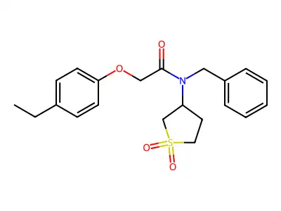 N-benzyl-N-(1,1-dioxidotetrahydrothiophen-3-yl)-2-(4-ethylphenoxy)acetamide structure