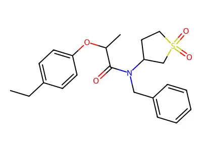 N-benzyl-N-(1,1-dioxidotetrahydrothiophen-3-yl)-2-(4-ethylphenoxy)propanamide structure
