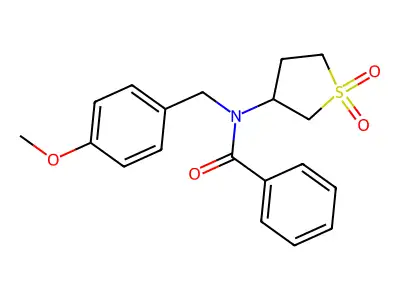 N-(1,1-dioxidotetrahydrothiophen-3-yl)-N-(4-methoxybenzyl)benzamide structure