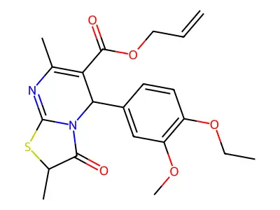allyl 5-(4-ethoxy-3-methoxyphenyl)-2,7-dimethyl-3-oxo-2,3-dihydro-5H-[1,3]thiazolo[3,2-a]pyrimidine-6-carboxylate structure