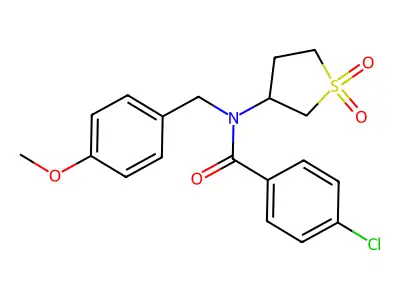 4-chloro-N-(1,1-dioxidotetrahydrothiophen-3-yl)-N-(4-methoxybenzyl)benzamide structure